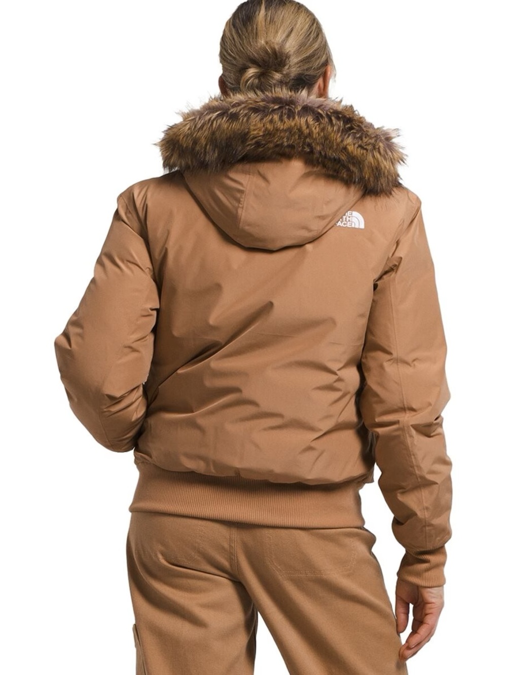 The North Face Women's Brown Insulated Hooded Jacket - Artic Bomber